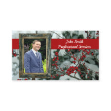 Tarjeta de contacto estacional Red Winries Berries