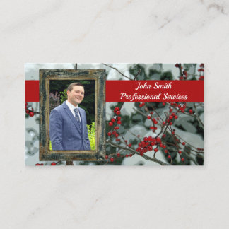 Tarjeta de contacto estacional Red Winries Berries