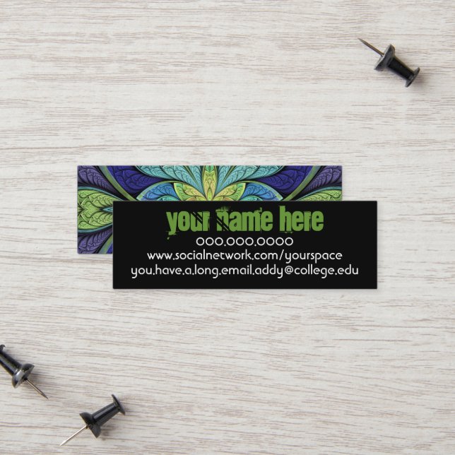 Tarjeta de contacto personal de La Chanteuse IV (Anverso/Reverso In Situ)