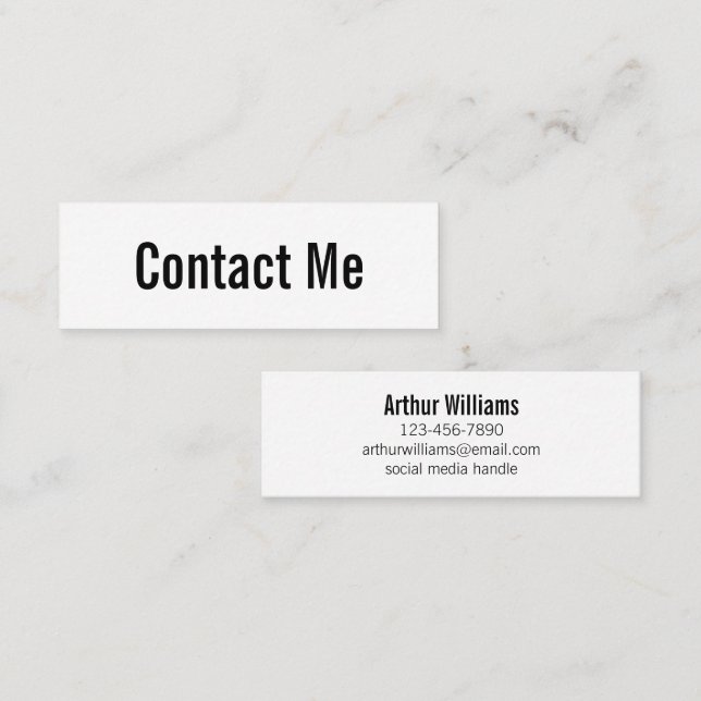 Tarjeta de contacto profesional de color blanco y  (Anverso / Reverso)