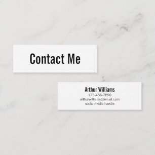 Tarjeta de contacto profesional en blanco y negro