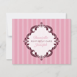 TARJETA DE CONTESTACIÓN ELEGANTE DE RSVP::