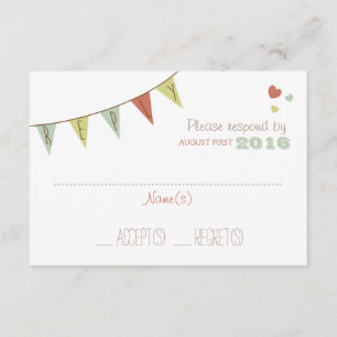 Tarjeta de contestación elegante lamentable de la