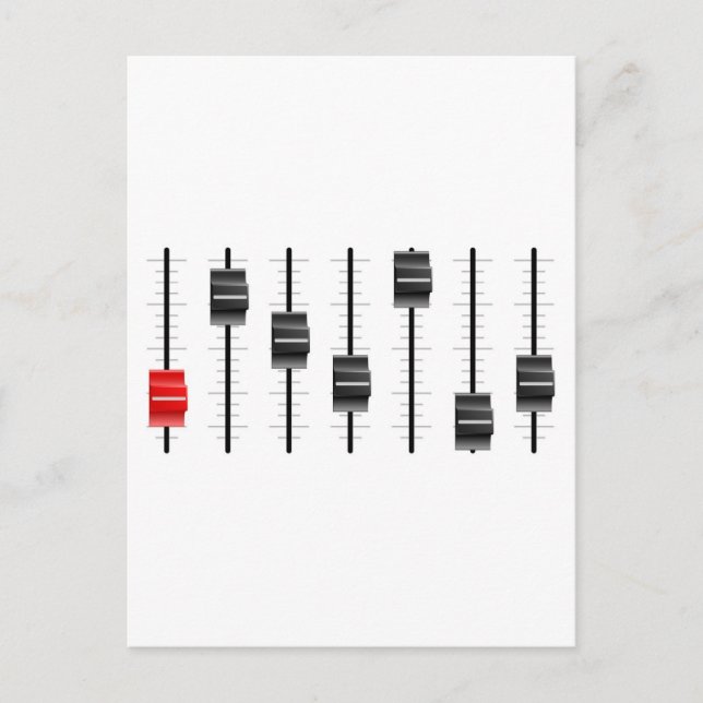 Tarjeta de control de sonido o vídeo deslizadores  (Anverso)