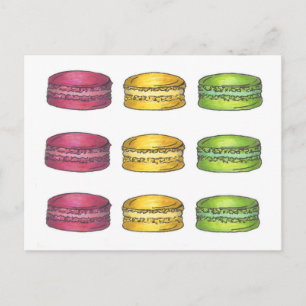 Tarjeta de cookie de Macaron Macarons de Francia m