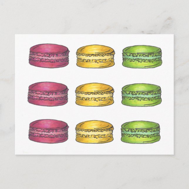 Tarjeta de cookie de Macaron Macarons de Francia m (Anverso)