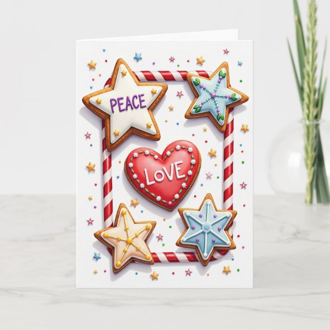 Tarjeta de Cookie Dulce de Navidad (Anverso)