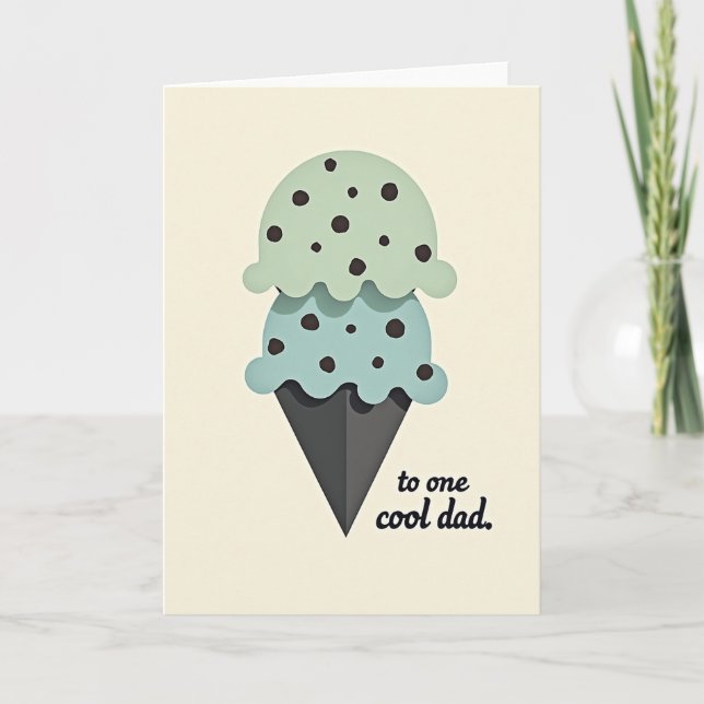 Tarjeta de Cool Dad Frozen Scoops (Anverso)
