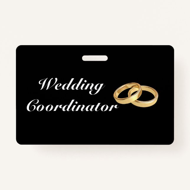 Tarjeta de coordinador Boda de los anillos de oro  (Anverso)