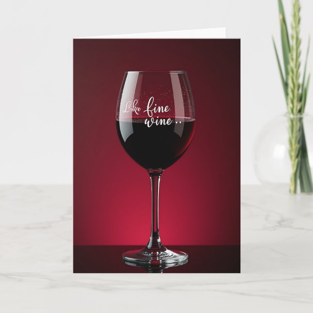 Tarjeta de copa de vino añejo (Anverso)