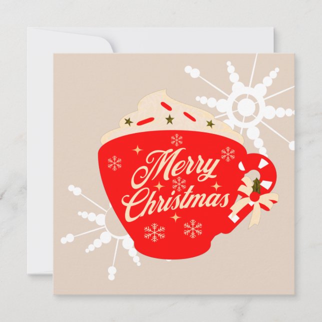 Tarjeta de copo de nieve bronceado de chocolate ca (Anverso)