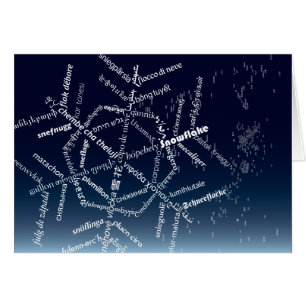 Tarjeta de copo de nieve del mundo