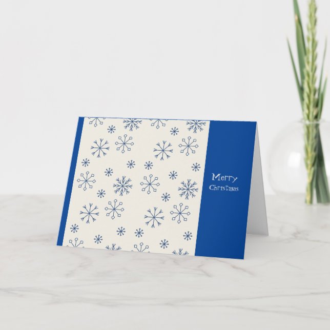 Tarjeta de copo de nieve Feliz Navidad (Anverso)