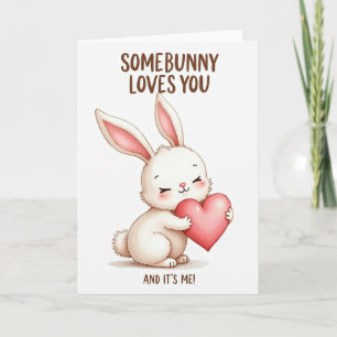 Tarjeta de Corazón Alguien Conejito Te Ama