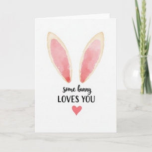 Tarjeta de corazón Algún Conejito Te Ama