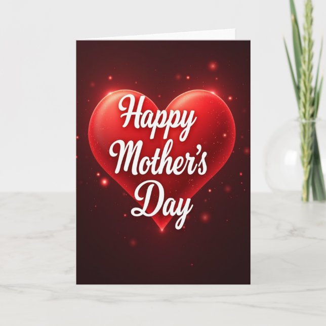Tarjeta de Corazón Brillante (Anverso)