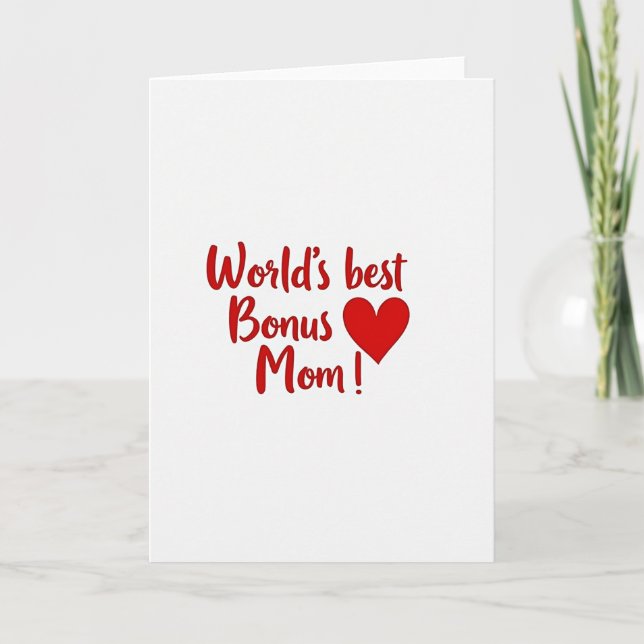 Tarjeta de Corazón Brillante de la Mejor Mamá Adic (Anverso)