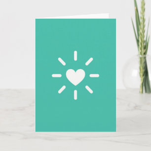 Tarjeta de Corazón Brillante Simple