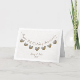 Tarjeta de corazón con banderines para el 30º aniv