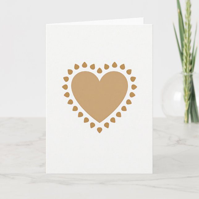 Tarjeta de corazón con estética simple (Anverso)