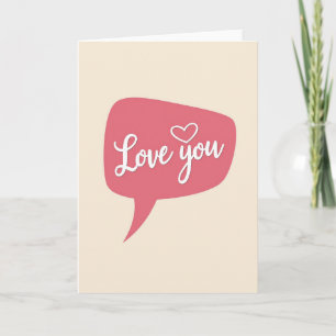 Tarjeta de Corazón con Guión de Amor Romántico