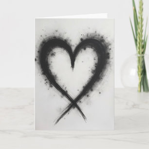 Tarjeta de Corazón con Pincelada Simple