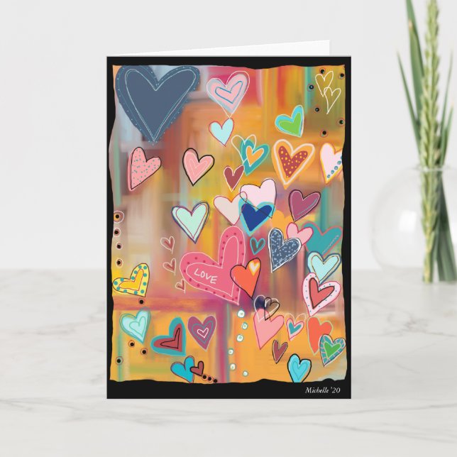 Tarjeta de corazón de amor (Anverso)