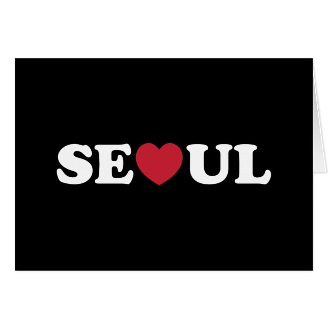 Tarjeta de corazón de amor de Seúl (Anverso (Horizontal))