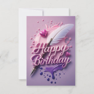 tarjeta de corazón de amor feliz cumpleaños