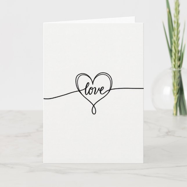 Tarjeta de Corazón de Amor Infinito (Anverso)