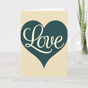 Tarjeta de Corazón de Amor Minimalista
