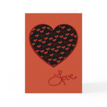 Tarjeta de Corazón de Amor Rojo