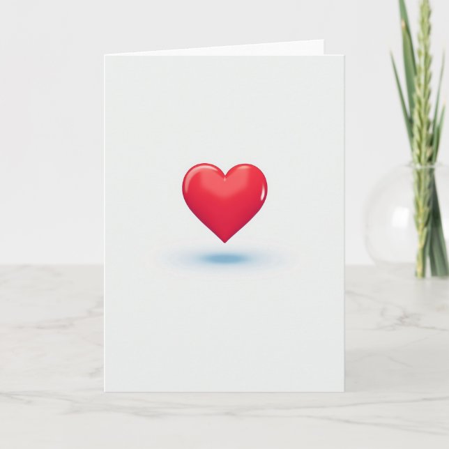 Tarjeta de Corazón de Amor Simple (Anverso)