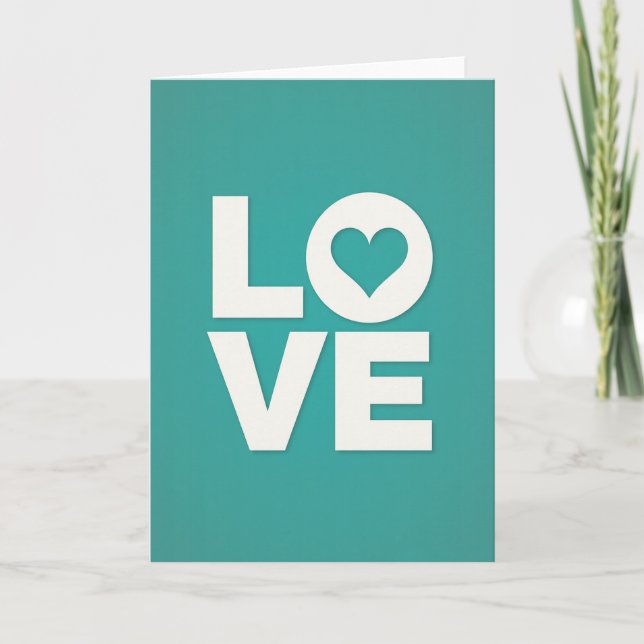 Tarjeta de Corazón de Amor Verdadero (Anverso)