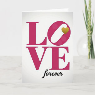 Tarjeta de Corazón de Amor Verdadero para Siempre