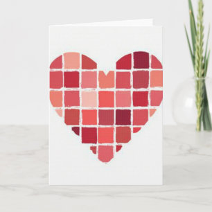 Tarjeta de Corazón de Baldosas Simple