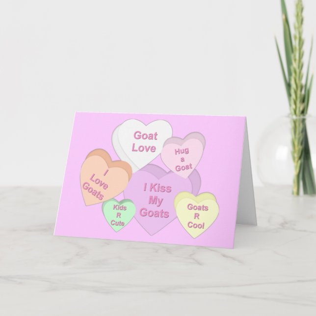 Tarjeta de corazón de cabra de San Valentín (Anverso)