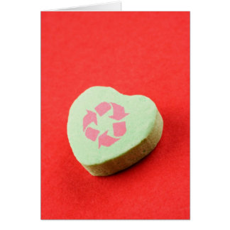 Tarjeta de Corazón de Caramelo Reciclable