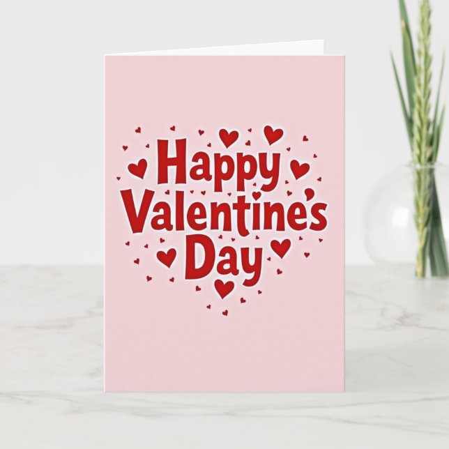 Tarjeta de corazón de día de San Valentín de Pop F (Anverso)