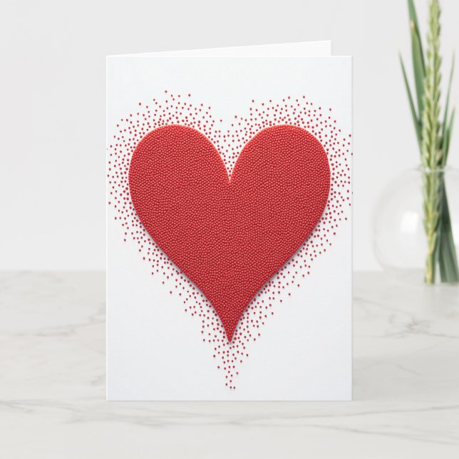 Tarjeta de corazón de esfera roja (Anverso)