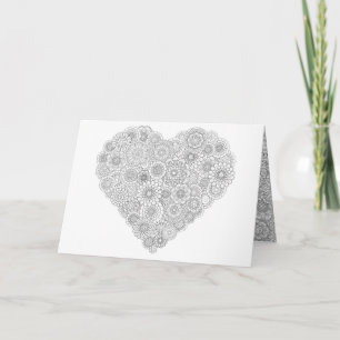 Tarjeta de Corazón de Flor: Personalizada para Col
