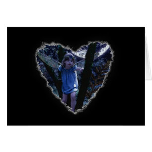 Tarjeta de corazón de hadas