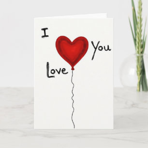 Tarjeta de corazón de papel de aluminio rojo Te am