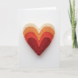 Tarjeta de Corazón de Punto Simple