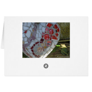 tarjeta de corazón de rojo de mosaico