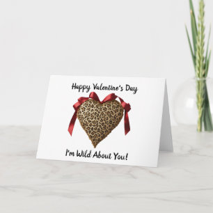 Tarjeta de corazón del día de San Valentín con cin