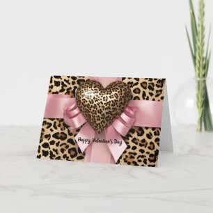 Tarjeta de corazón del día de San Valentín con cin