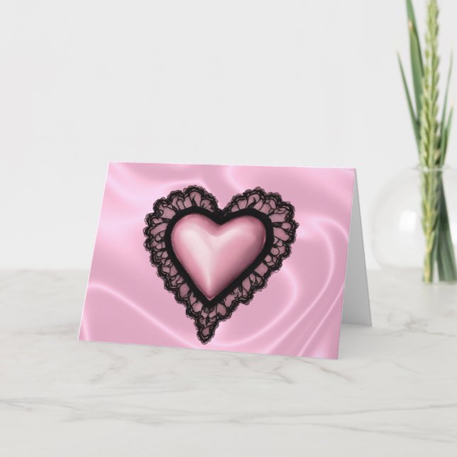 Tarjeta de corazón del día de San Valentín de enca (Anverso)