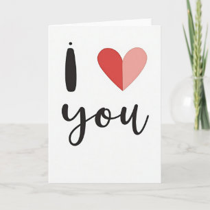 Tarjeta de corazón dividido 'Te Amo'