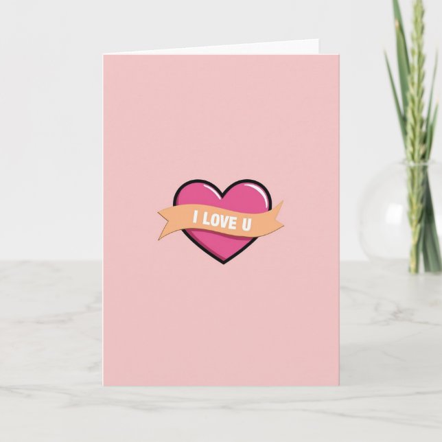 Tarjeta de corazón Dulce te amo (Anverso)